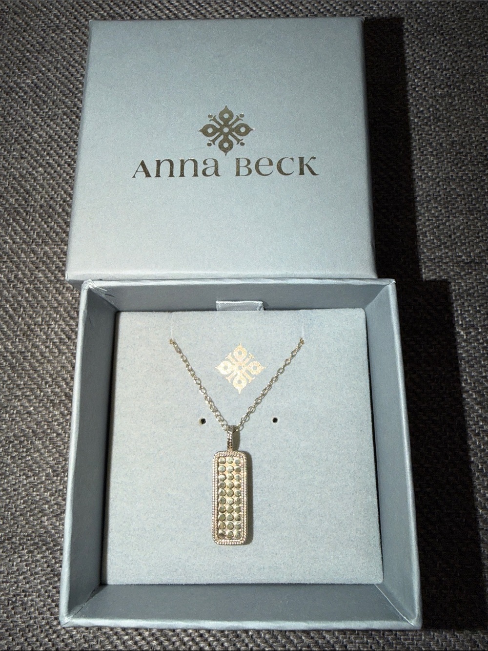Anna Beck Gold Rectangular Dot Pendant Necklace